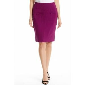 Lane Bryant Pencil Skirt Womens Size 20 Purple Stretch Back Zipper Career